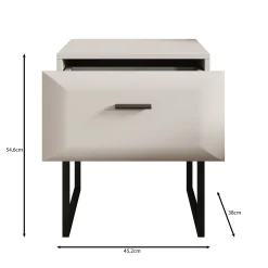 Arosa - Nachtkastje - Beige - 45x38x55 cm