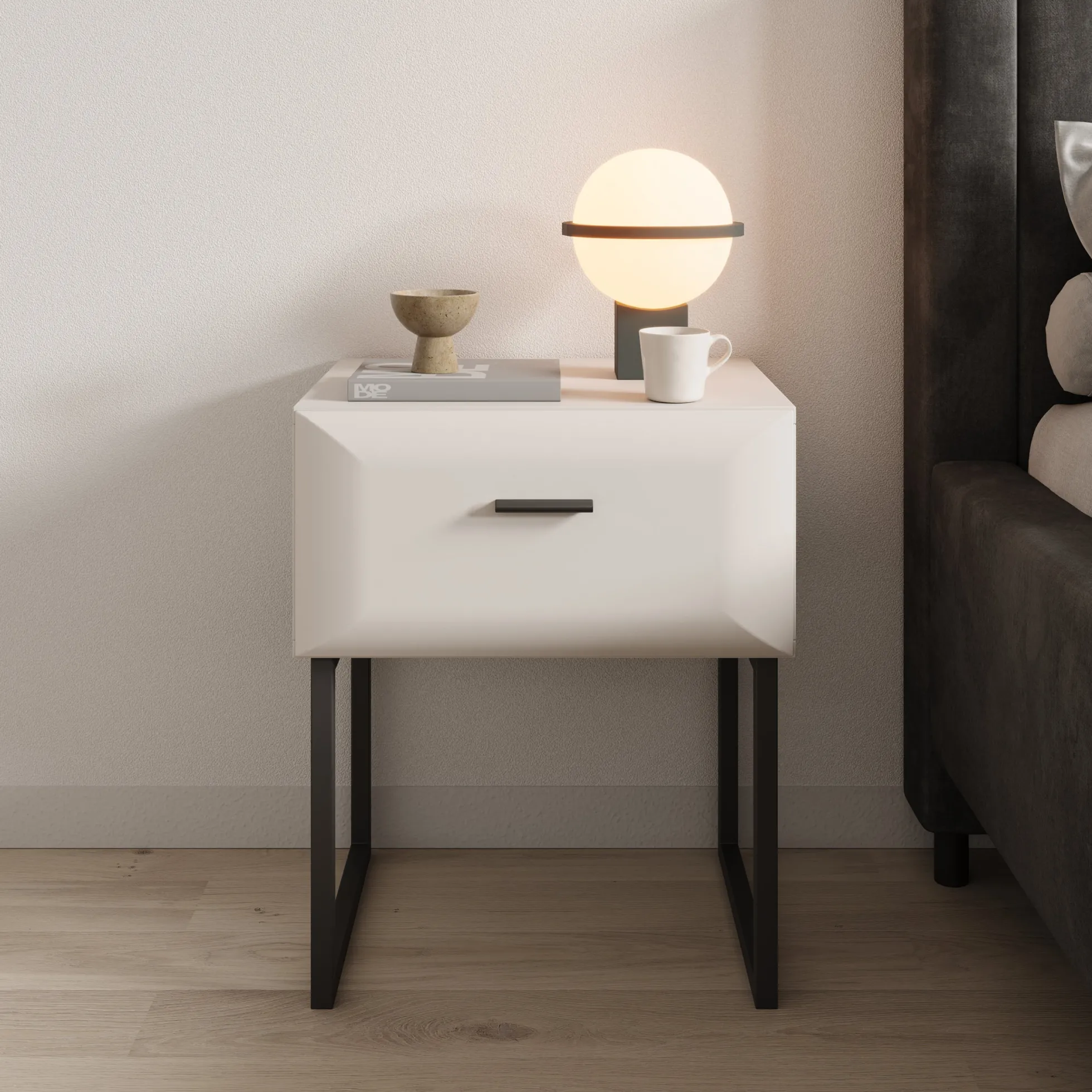 Arosa - Nachtkastje - Beige - 45x38x55 cm