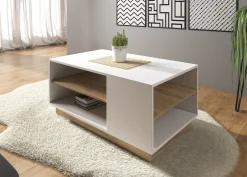 Ashley - Salontafel - Wit/eiken