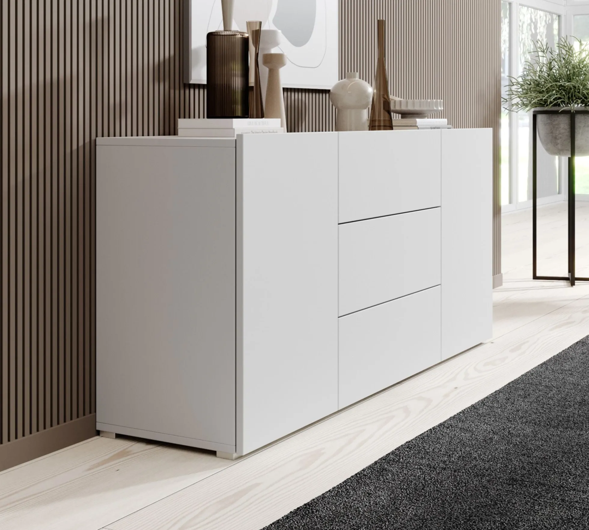 Asilento - Dressoir - Wit - 140x35x61 cm