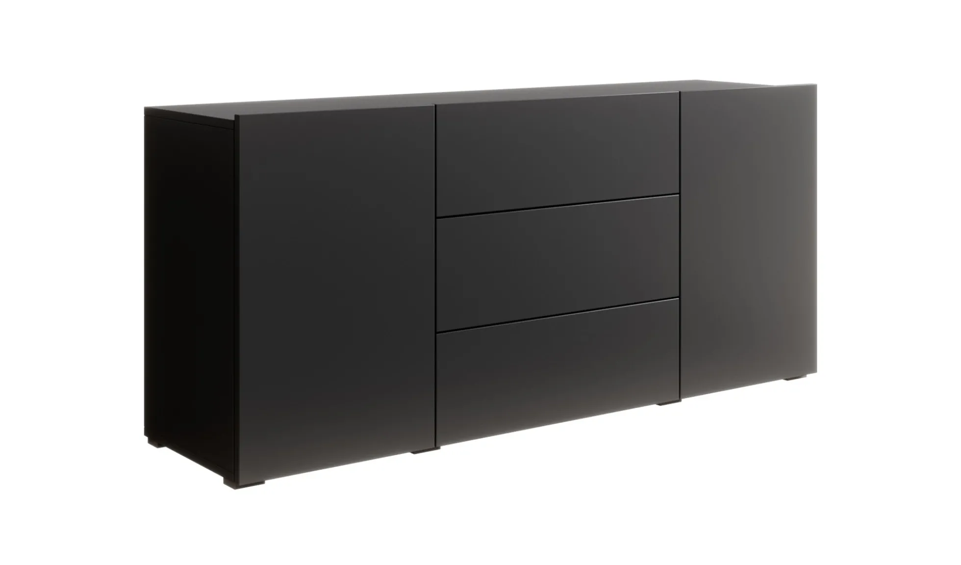 Asilento - Dressoir - Zwart - 140x35x60 cm