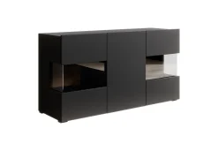 Asilento - Dressoir - Zwart - 120x35x60 cm