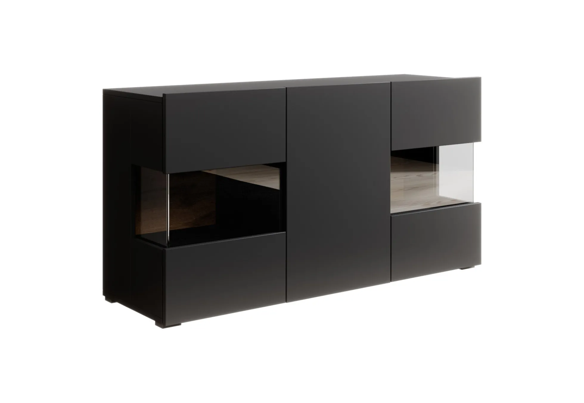 Asilento - Dressoir - Zwart - 120x35x60 cm