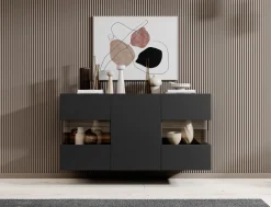 Asilento - Dressoir - Zwart - 120x35x60 cm