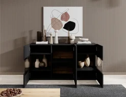 Asilento - Dressoir - Zwart - 120x35x60 cm