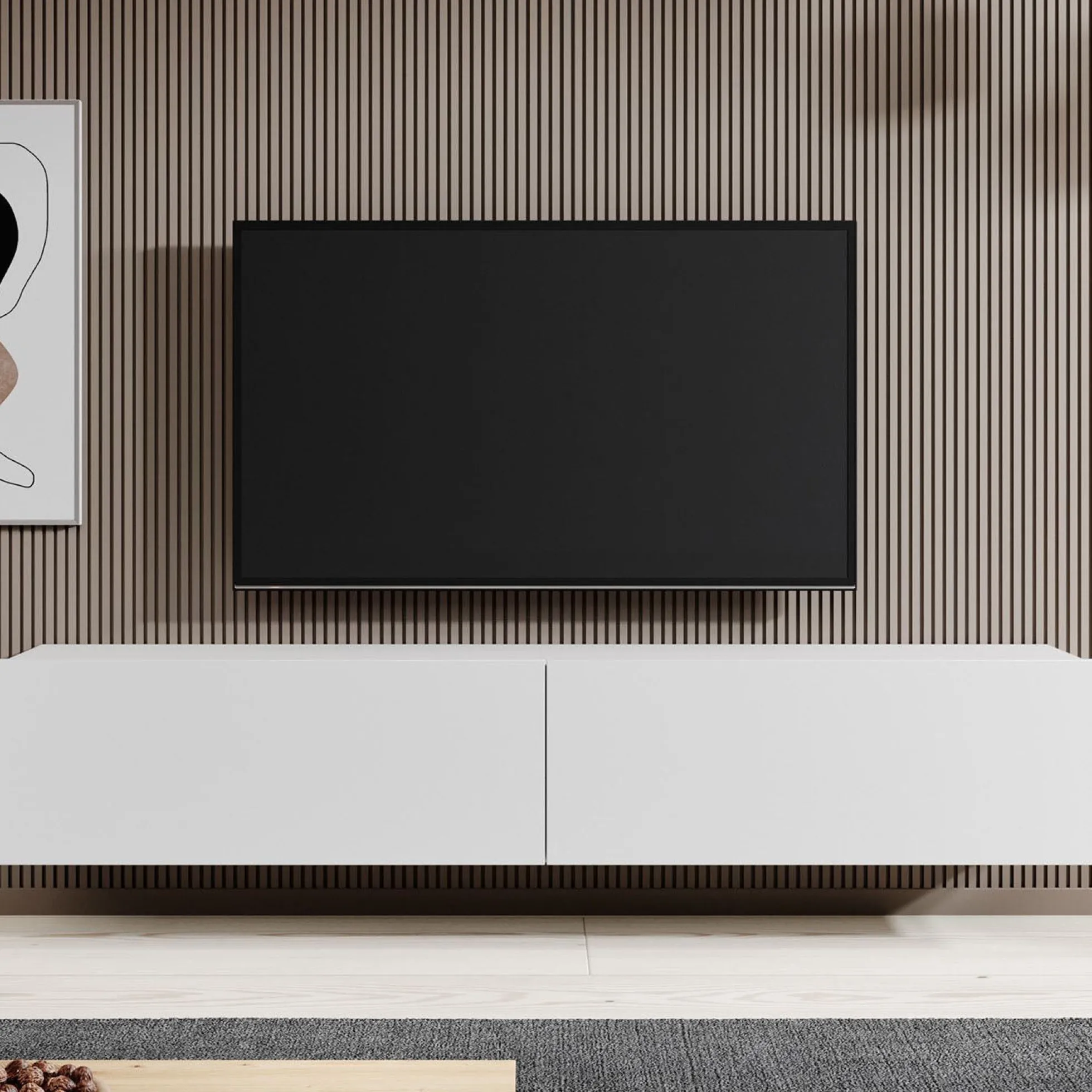 Asilento - TV-Meubel - Mat wit - 180 cm