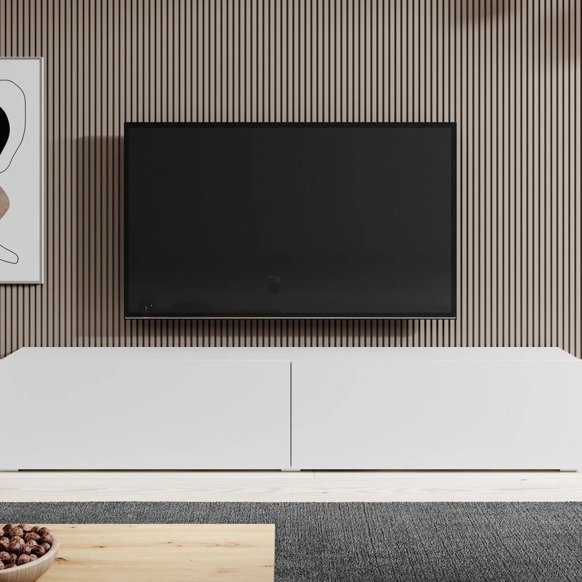 Asilento - TV-Meubel - Mat wit - 180 cm