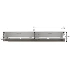 Asino - TV-Meubel - Grijs - 180 cm