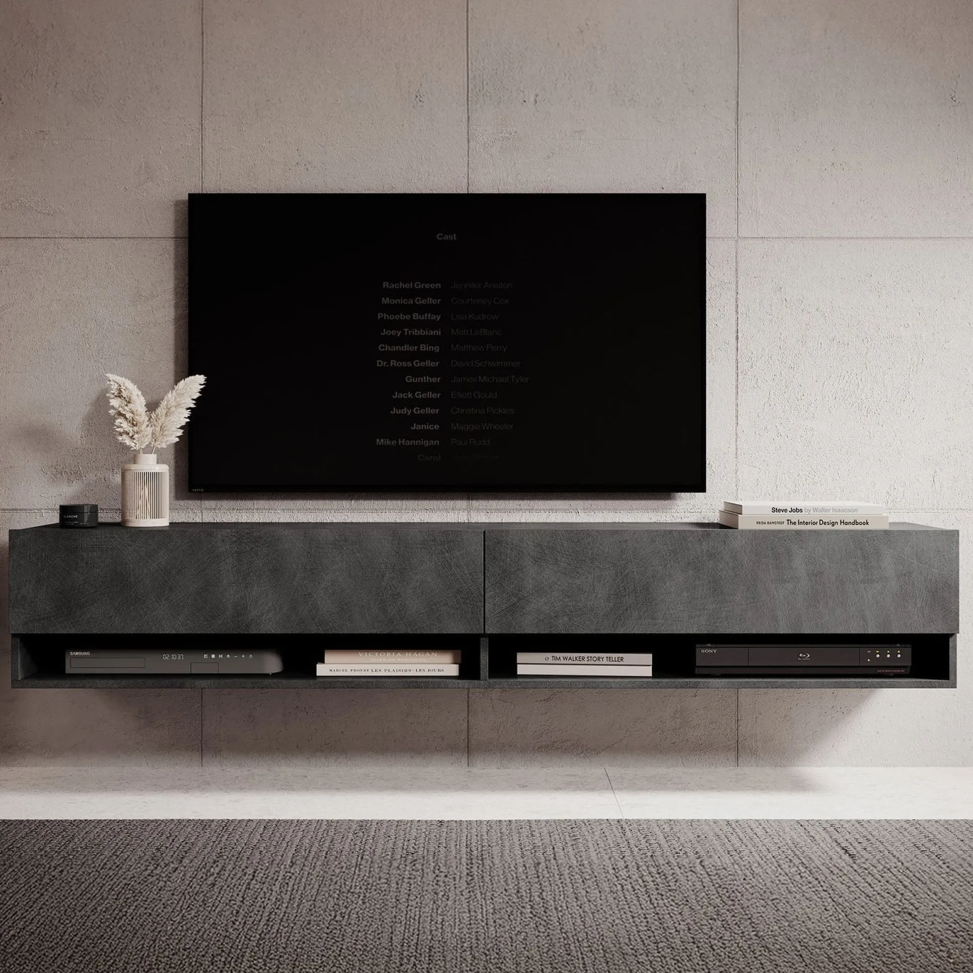 Asino - TV-Meubel - Grijs - 180 cm