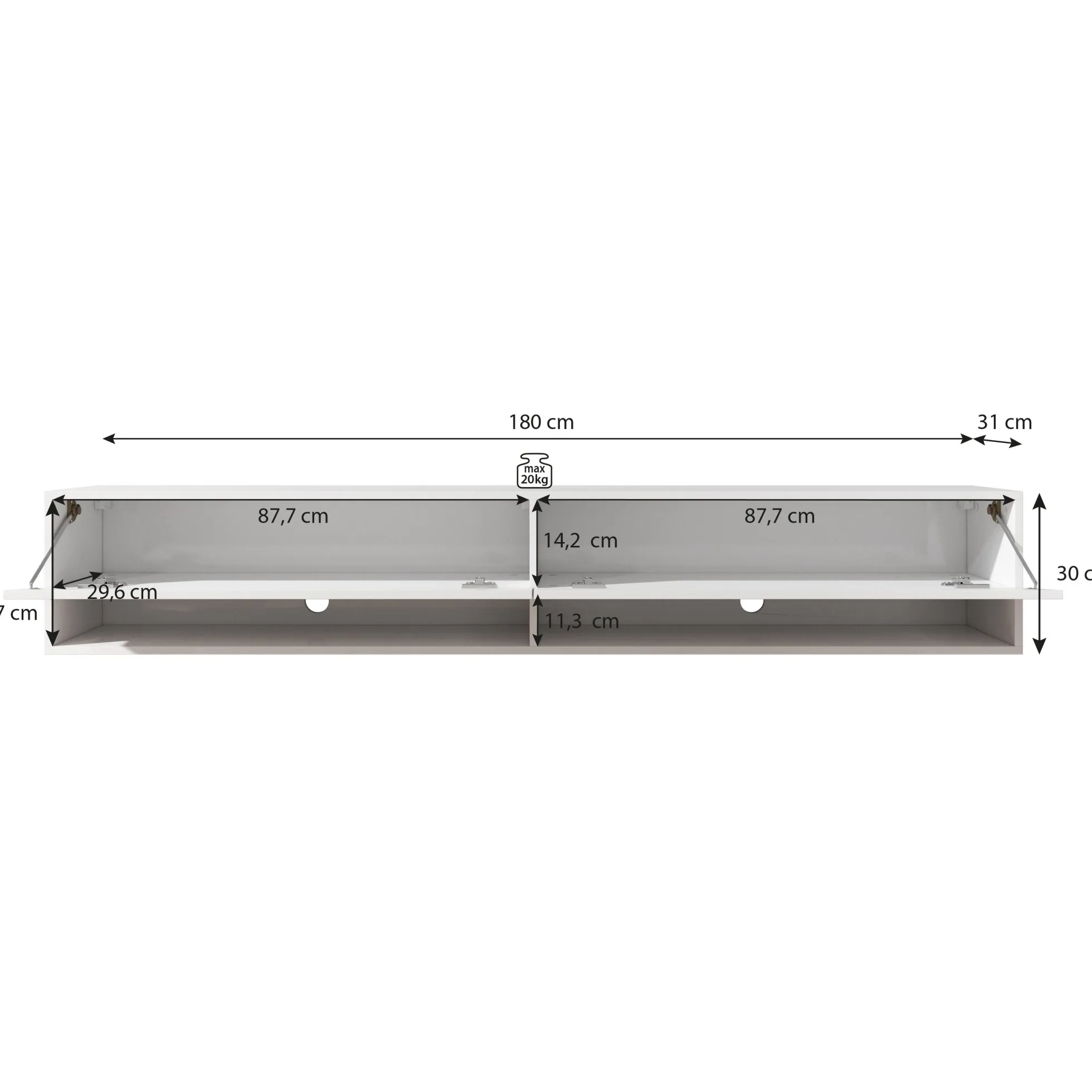 Asino - TV-Meubel - Kastanje - 180 cm
