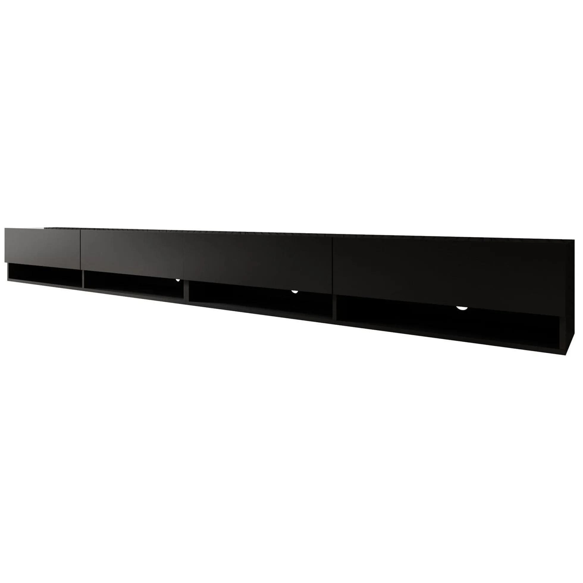 Asino - TV-Meubel - Mat zwart - 280 cm