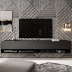 Asino - TV-Meubel - Mat zwart - 180 cm