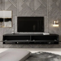 Asino - TV-Meubel - Mat zwart - 180 cm