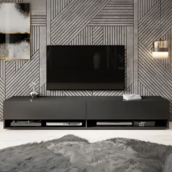 Asino - TV-Meubel - Mat zwart - 180 cm