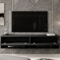 Asino - TV-Meubel - Mat zwart - 140 cm