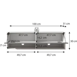 Asino - TV-Meubel - Mat zwart - 100 cm