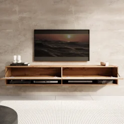 Asino - TV-Meubel - Wave eiken - 180 cm