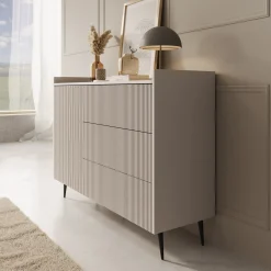 Asty - Dressoir - Beige - 126x41x92 cm