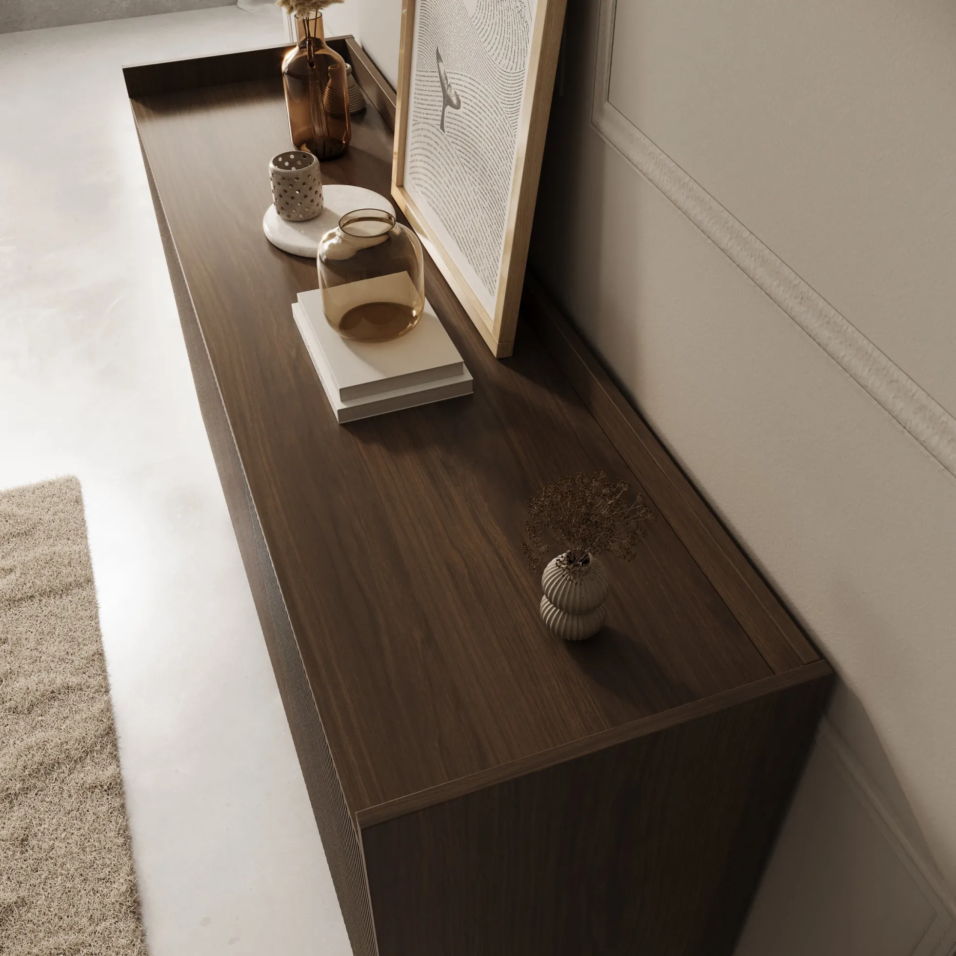 Asty - Dressoir - Donker eiken - 150x41x92 cm