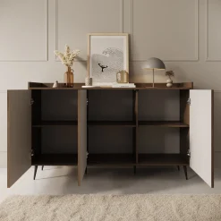 Asty - Dressoir - Donker eiken - 150x41x92 cm