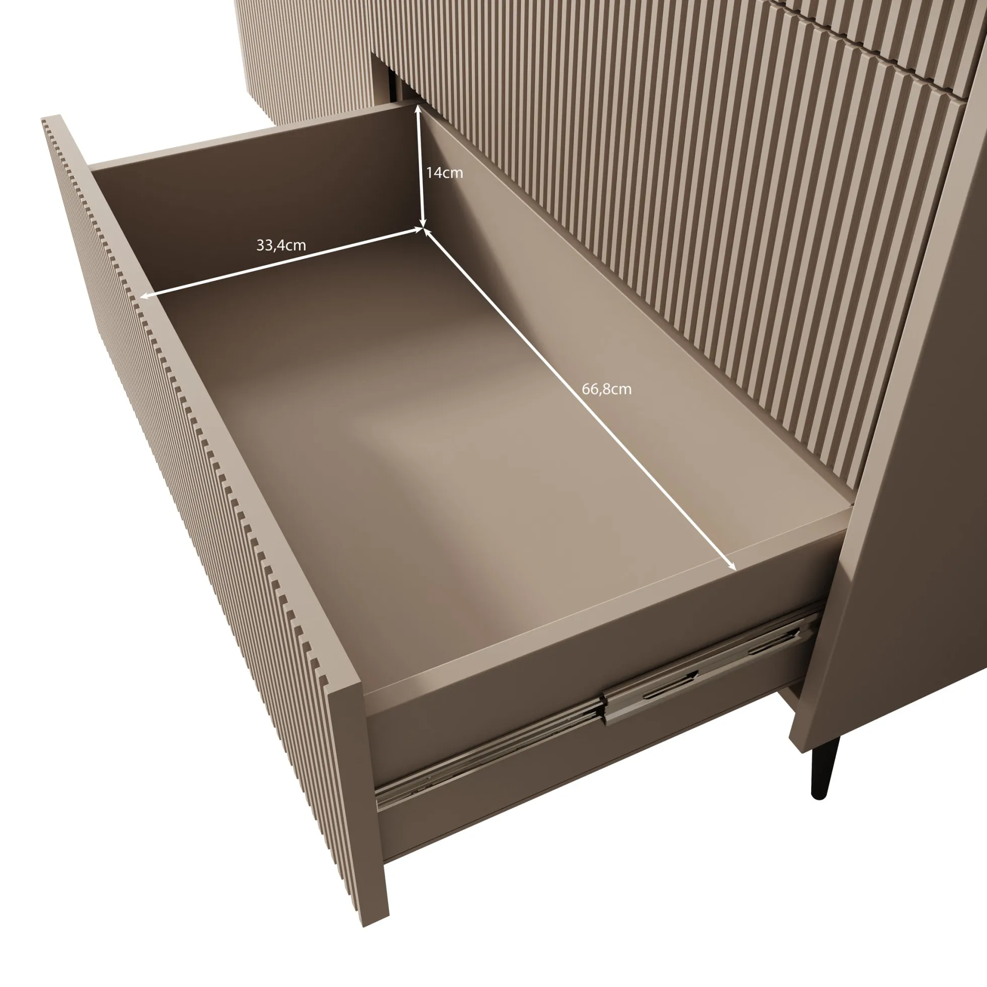Asty - Dressoir - Donker eiken - 126x41x92 cm