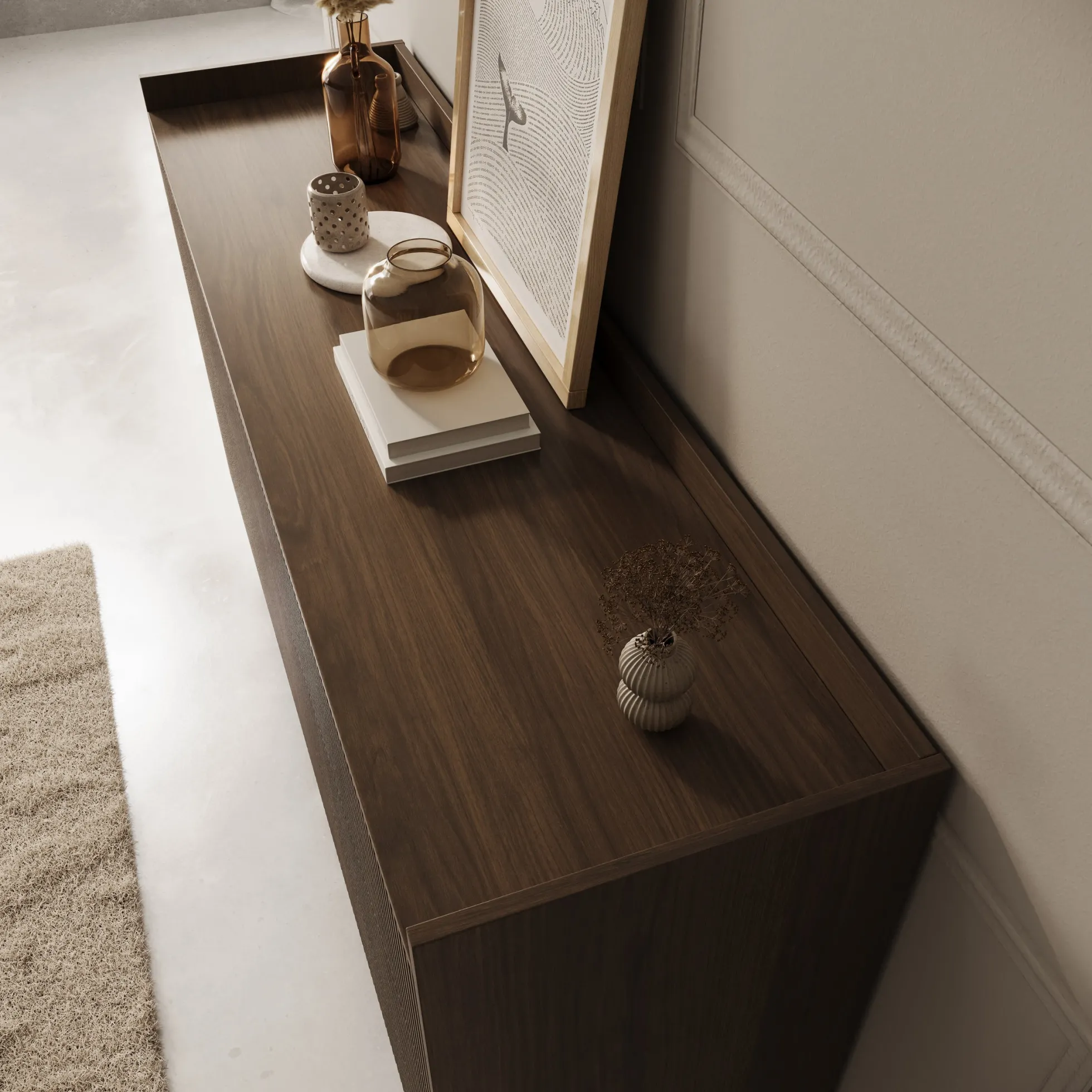 Asty - Ladekast met 6 lades - Donker eiken - 150x41x92 cm