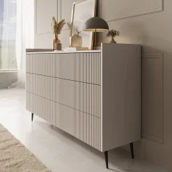 Asty - Ladekast met 6 lades - Beige - 150x41x92 cm