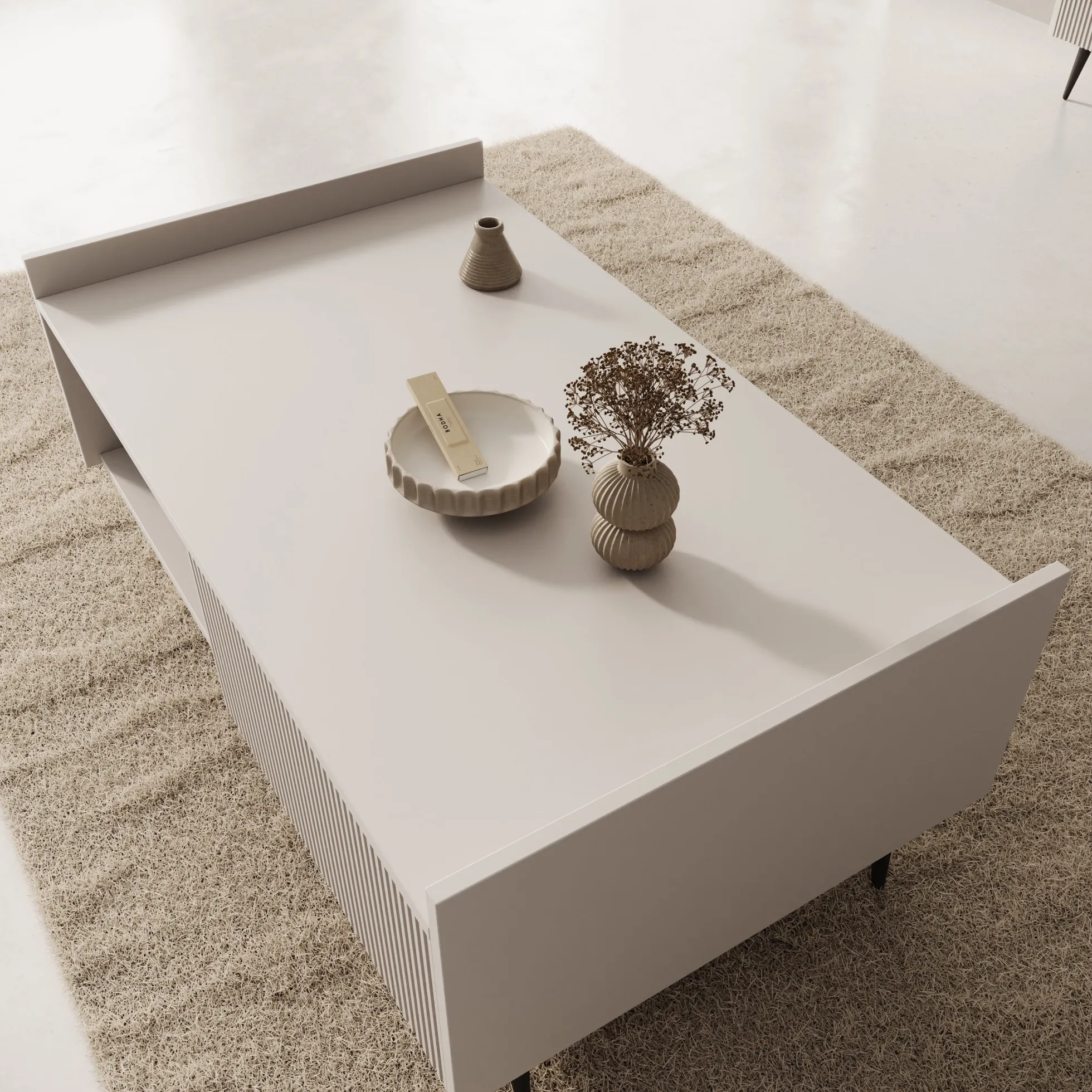 Asty - Salontafel - Beige - 100x60x45 cm