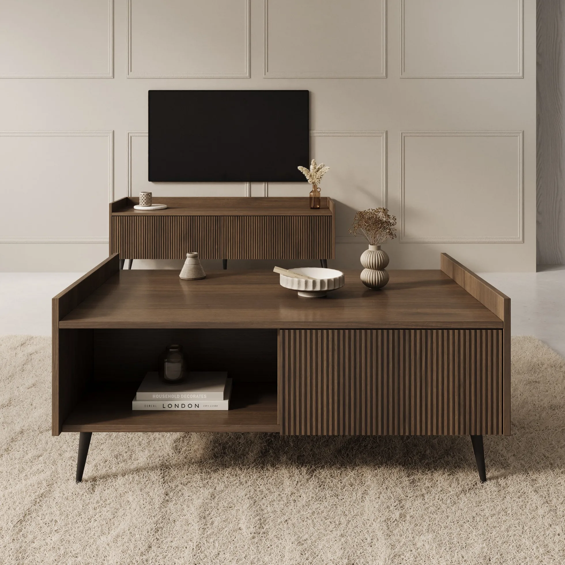 Asty - Salontafel - Donker eiken - 100x60x45 cm