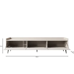 Asty - TV-Meubel - Beige - 180x40x45 cm