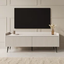 Asty - TV-Meubel - Beige - 121x40x45 cm