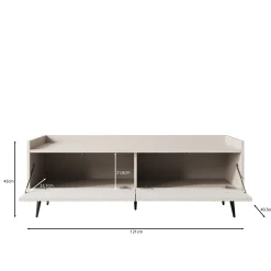 Asty - TV-Meubel - Beige - 121x40x45 cm