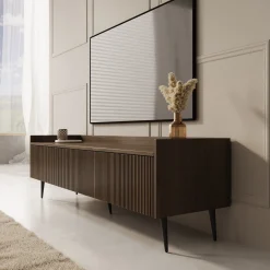 Asty - TV-Meubel - Donker eiken - 150x40x45 cm