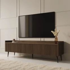 Asty - TV-Meubel - Donker eiken - 150x40x45 cm