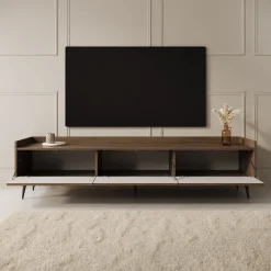 Asty - TV-Meubel - Donker eiken - 180x40x45 cm
