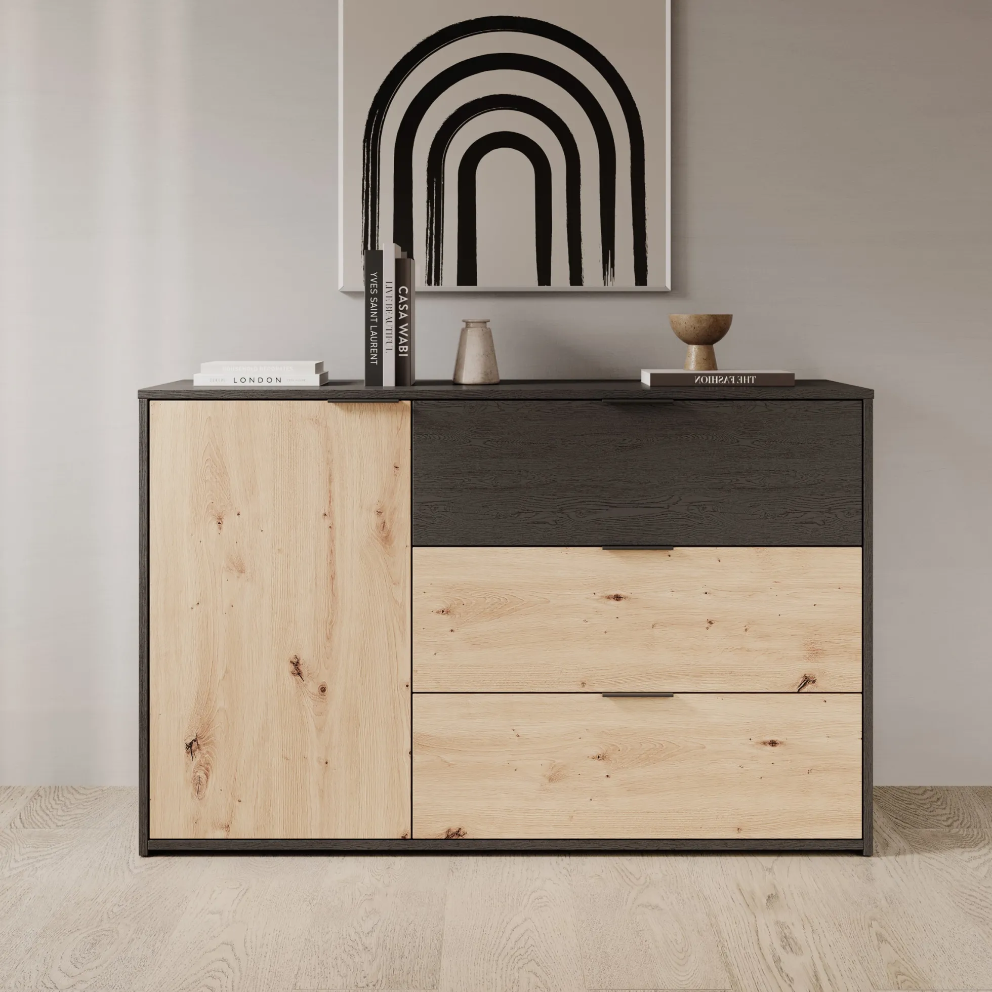 Augustus - Dressoir - Eiken - 125x40x80 cm