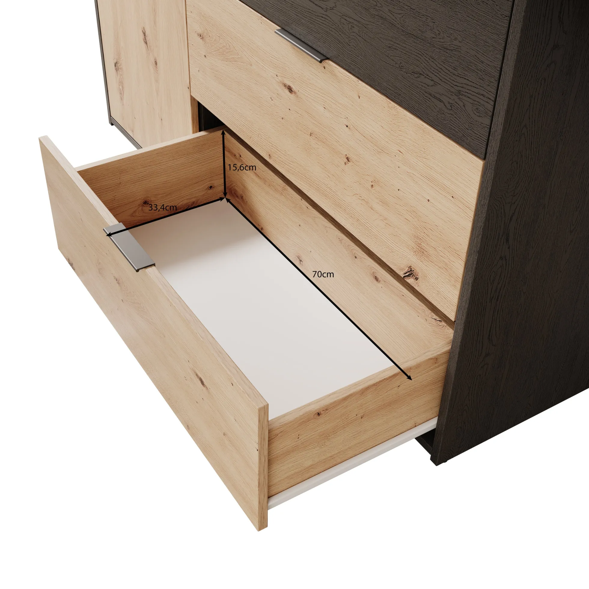 Augustus - Dressoir - Eiken - 125x40x80 cm