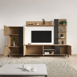 Austin - Wandmeubel - Eiken - 188x40x52 cm