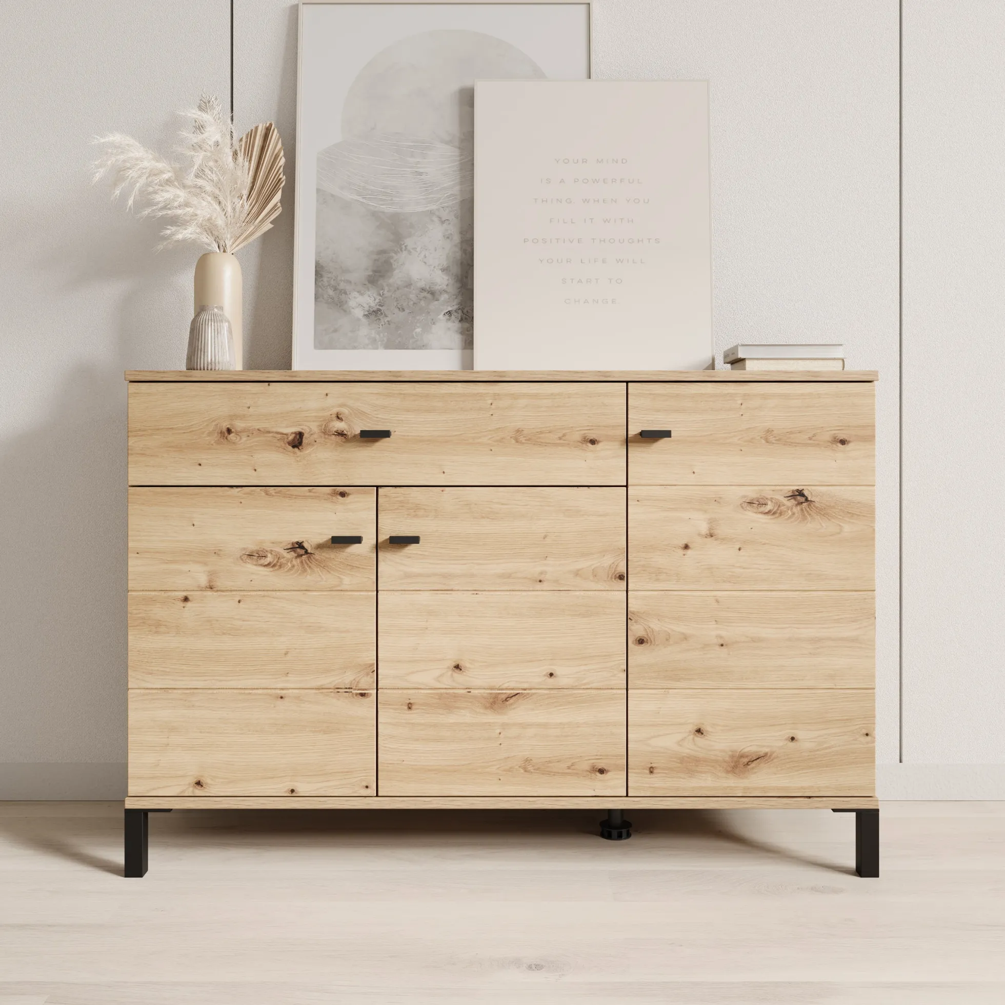 Avellio - Dressoir - Eikenpatroon - 116x35x78 cm