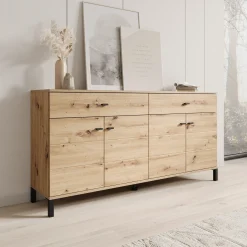 Avellio - Dressoir - Eikenpatroon - 154x35x78 cm