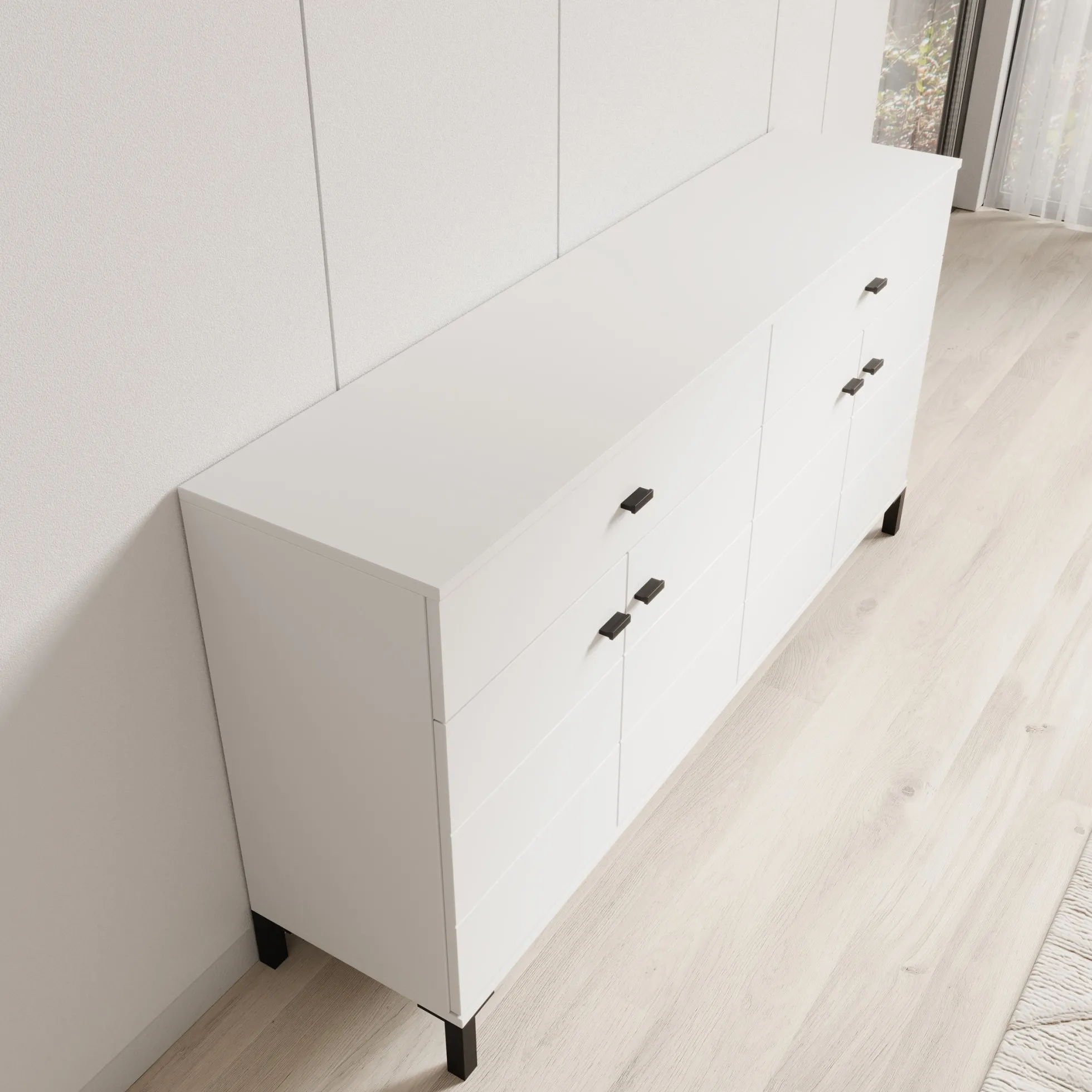 Avellio - Dressoir - Wit - 154x35x78 cm