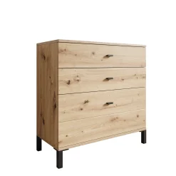 Avellio - Ladekast met 3 lades - Eikenpatroon - 77x35x78 cm