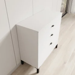 Avellio - Ladekast met 3 lades - Wit - 77x35x78 cm
