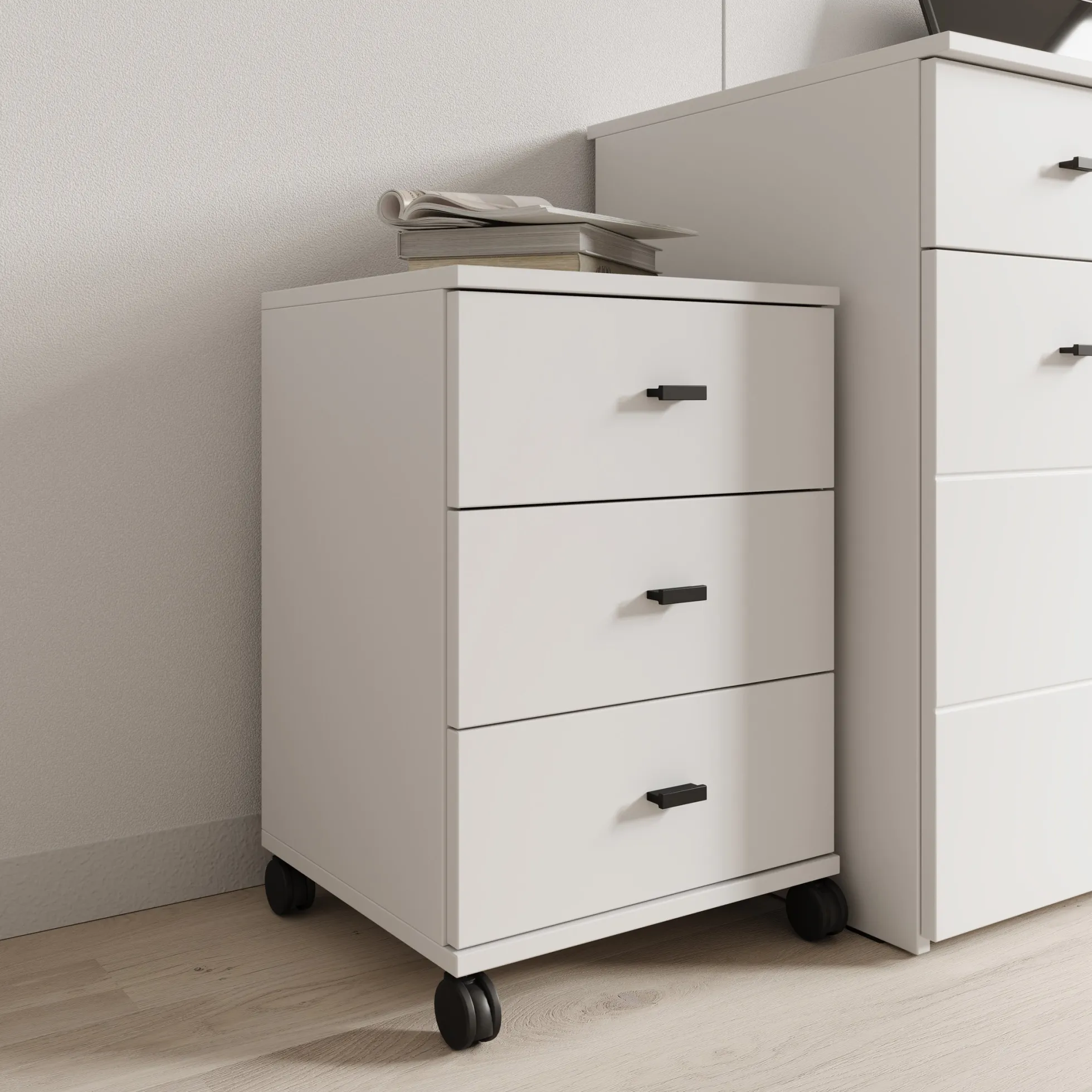 Avellio - Ladekast met 3 lades - Wit - 39x35x57 cm