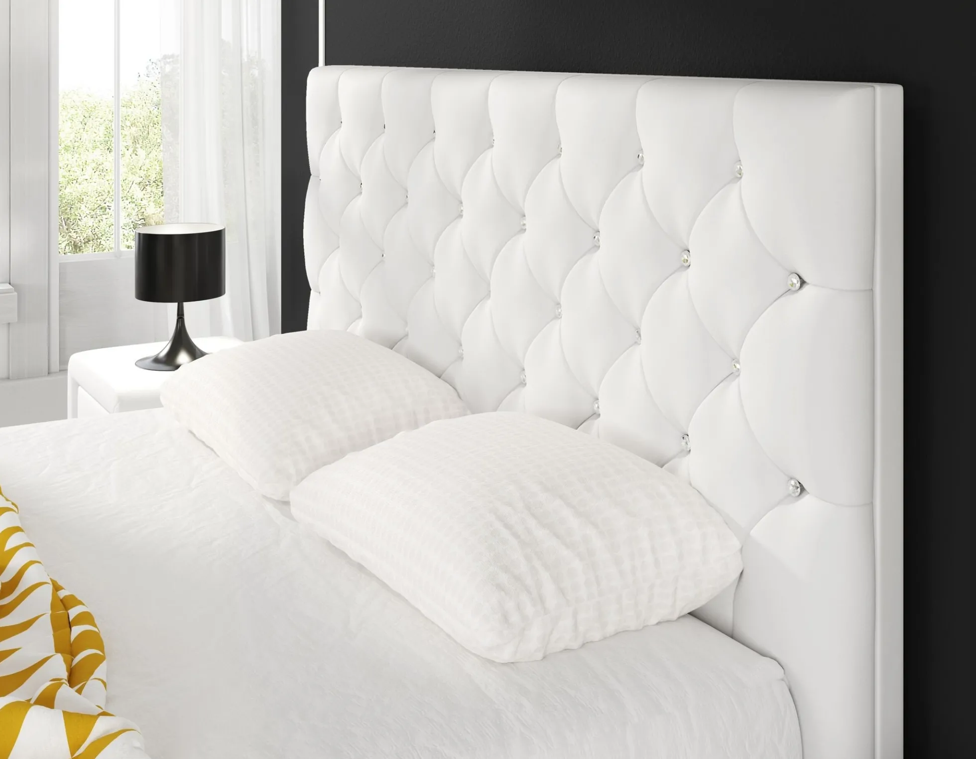 Aventura Diamond - Tweepersoonsbed - Wit - 140x200 cm