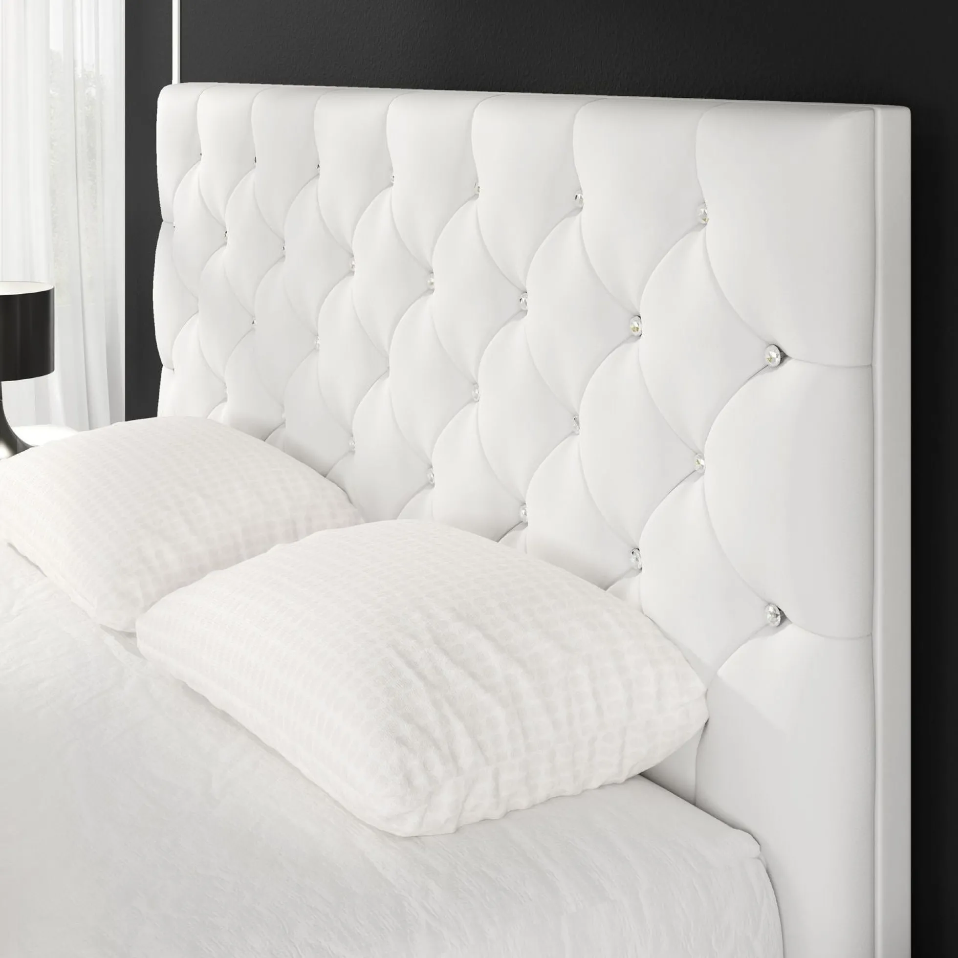 Aventura Diamond - Tweepersoonsbed - Wit - 180x200 cm