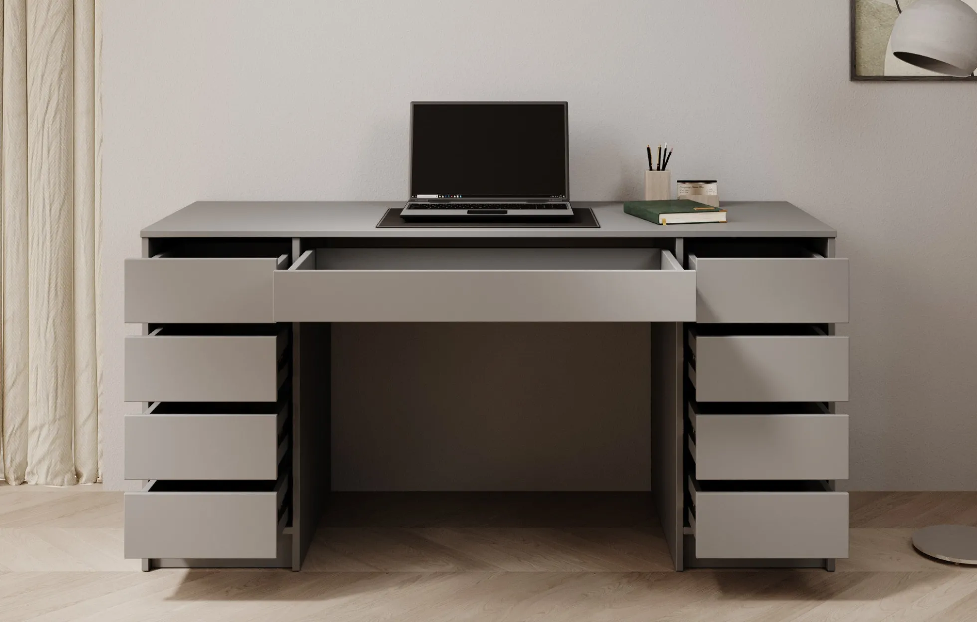 Avio 2 - Bureau - Antraciet - 154x55 cm