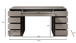 Avio 2 - Bureau - Eiken - 154x55 cm