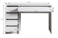 Avio - Bureau - Grijs - 120x55 cm