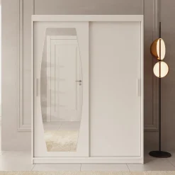 Azai - Kledingkast met schuifdeuren - Wit - 150x62x200 cm